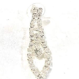 NWOT Rhinestone earrings. Prom. Wedding. Bride. Bridesmaid. Party. Formal.